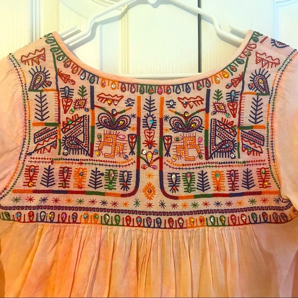 Calypso St. Barth Tie Dye Embroidered Blouse Size 0 - Picture 6 of 6